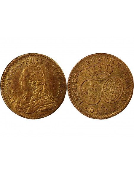 LOUIS XV ﻿- 1/2 LOUIS D'OR AUX LUNETTES 1726 A PARIS