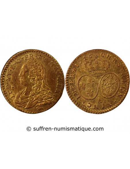 LOUIS XV ﻿- 1/2 LOUIS D'OR AUX LUNETTES 1726 A PARIS