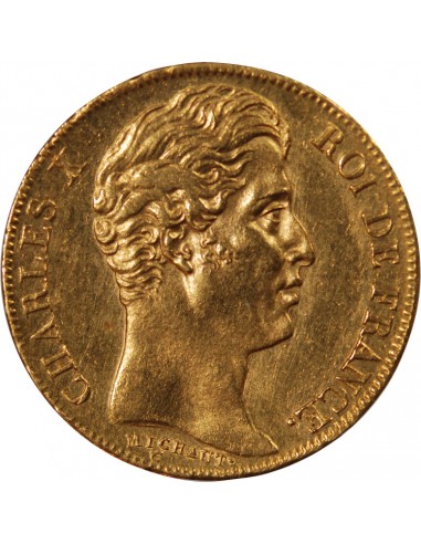 CHARLES X - 20 FRANCS OR 1827 A PARIS "4,5 Feuilles"﻿