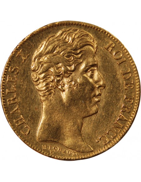 CHARLES X - 20 FRANCS OR 1827 A PARIS "4,5 Feuilles"﻿