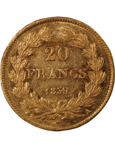 LOUIS PHILIPPE﻿ Ier - 20 FRANCS OR 1839 A PARIS﻿