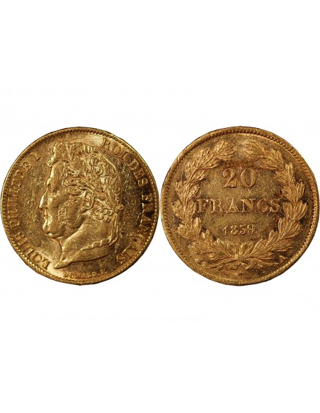 LOUIS PHILIPPE﻿ Ier - 20 FRANCS OR 1839 A PARIS﻿