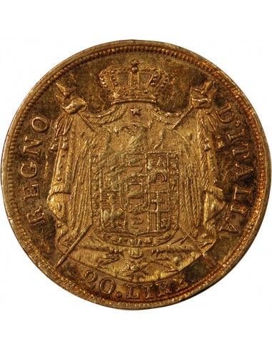 ITALIE, NAPOLÉON 1er - 20 LIRE OR 1808 MILAN