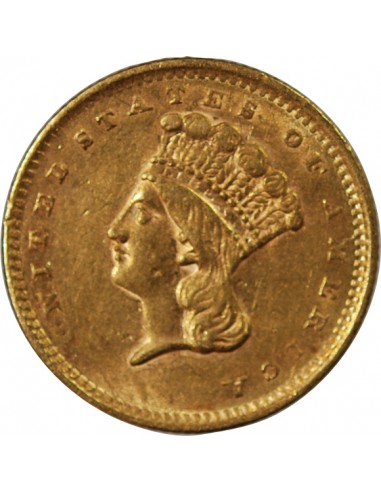 USA, INDIEN - 1 DOLLAR OR 1856