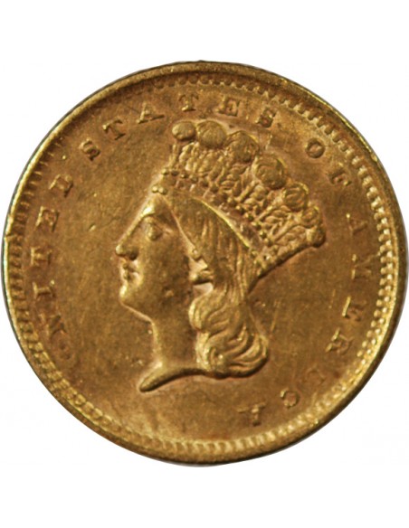 USA, INDIEN - 1 DOLLAR OR 1856