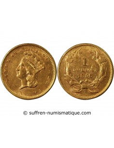 USA, INDIEN - 1 DOLLAR OR 1856