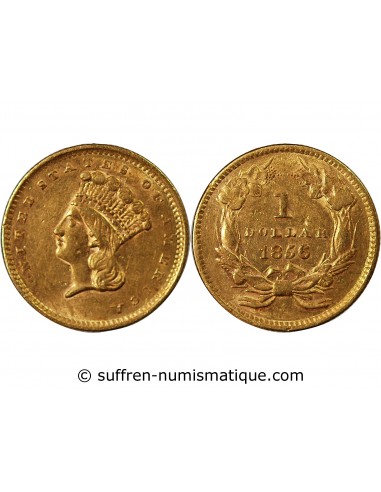 USA, INDIEN - 1 DOLLAR OR 1856