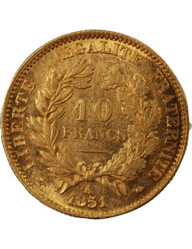 CERES - 10 FRANCS OR 1851 A PARIS