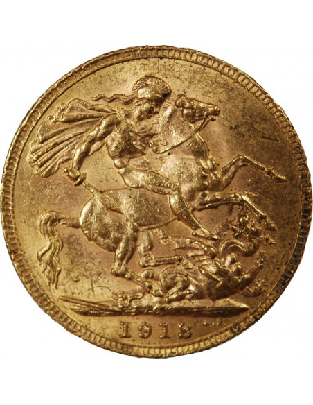 CANADA, GEORGES V - SOUVERAIN OR 1918 C