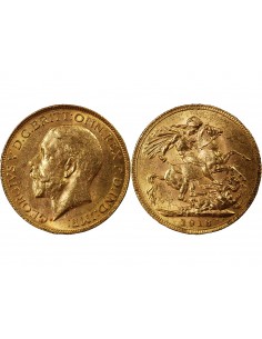 CANADA, GEORGES V - SOUVERAIN OR 1918 C 2