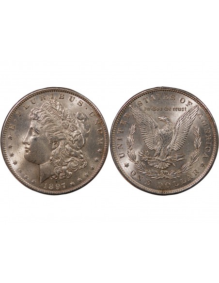 USA - MORGAN DOLLAR ARGENT 1897 PHILADELPHIE