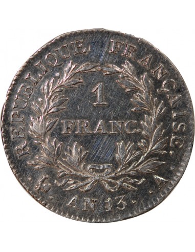 Napoléon Ier, Empereur de France, Roi d'Italie 1 franc Argent AN 13 A Paris