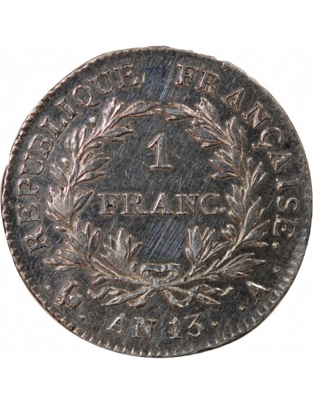 Napoléon Ier, Empereur de France, Roi d'Italie 1 franc Argent AN 13 A Paris