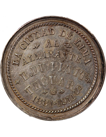 VILLE DE LIMA, FRANC-MACONNERIE - JETON ARGENT 1911