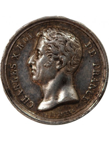 CHARLES X - PETITE MEDAILLE ARGENT 1824