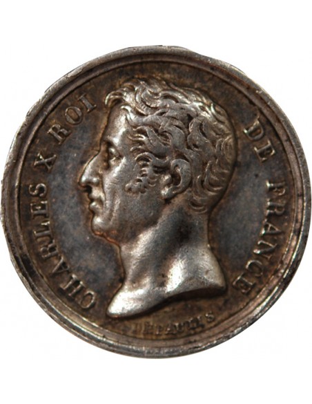 CHARLES X - PETITE MEDAILLE ARGENT 1824