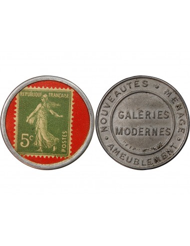 GALERIES MODERNES - MONNAIE-TIMBRE DE 5 CENTIMES