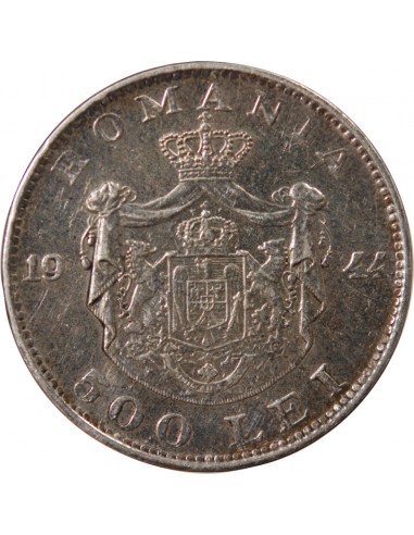 ROUMANIE, MIHAI Ier - 500 LEI ARGENT 1944