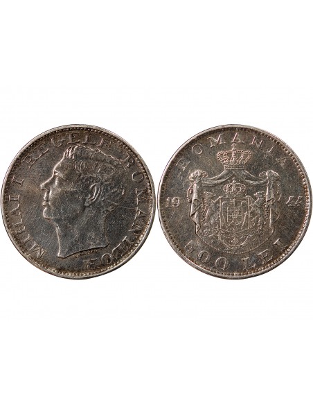 ROUMANIE, MIHAI Ier - 500 LEI ARGENT 1944