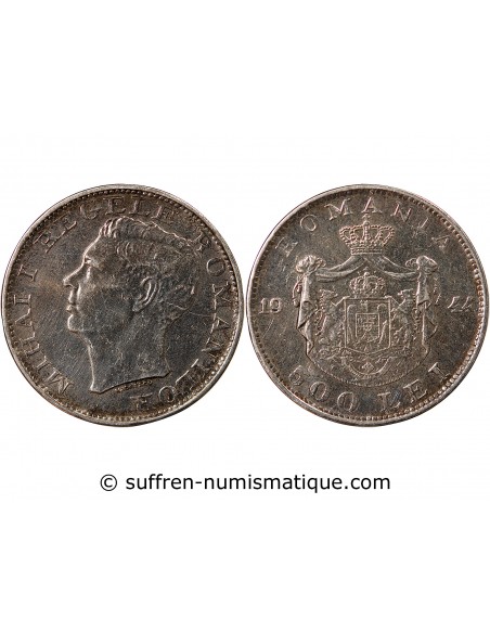 ROUMANIE, MIHAI Ier - 500 LEI ARGENT 1944