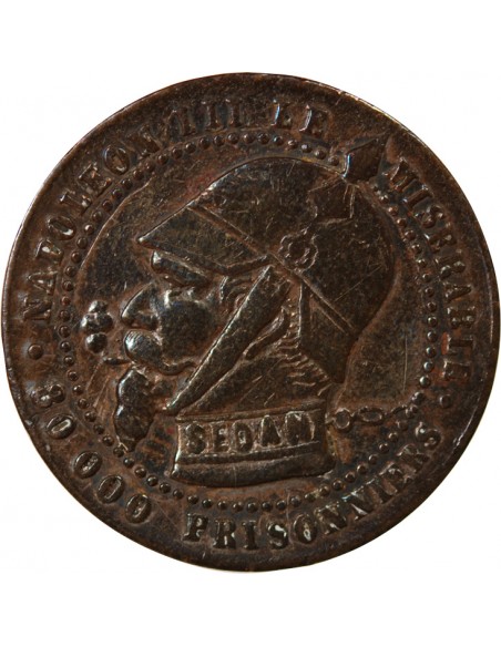 NAPOLEON III, SEDAN - Module satirique de 5 Centimes 1870