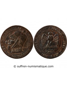 NAPOLEON III, SEDAN - Module satirique de 5 Centimes 1870