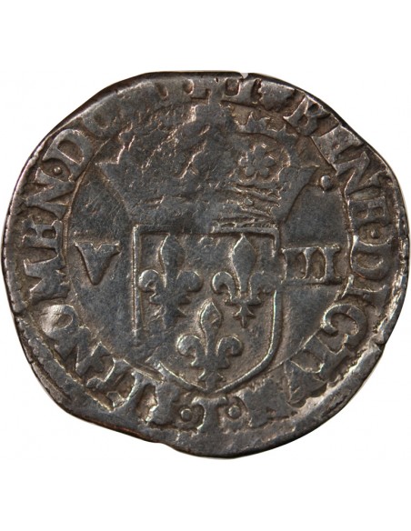 HENRI III - 1/8 ECU ARGENT 1580 T NANTES