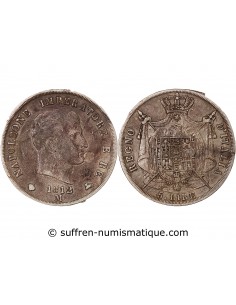 ITALIE, NAPOLEON Ier - 5 LIRE ARGENT 1812 M MILAN