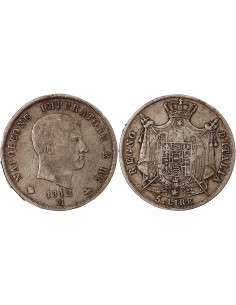 ITALIE, NAPOLEON Ier - 5 LIRE ARGENT 1812 M MILAN 2