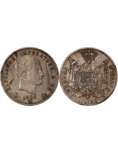 ITALIE, NAPOLEON Ier - 5 LIRE ARGENT 1812 M MILAN 2