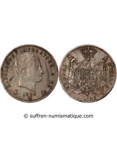 ITALIE, NAPOLEON Ier - 5 LIRE ARGENT 1812 M MILAN