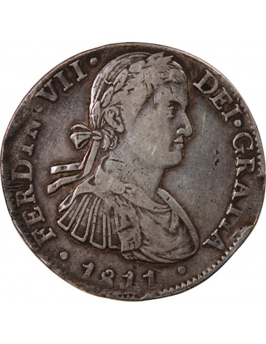 MEXIQUE, FERDINAND VII - 8 REALES ARGENT 1811 Mo HJ
