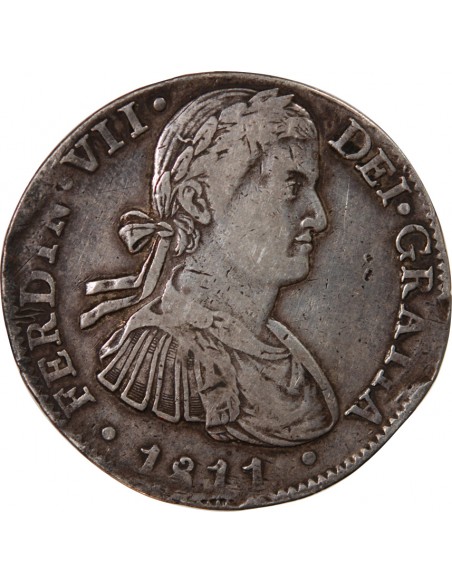 MEXIQUE, FERDINAND VII - 8 REALES ARGENT 1811 Mo HJ