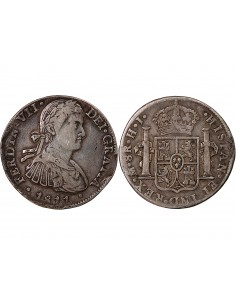 MEXIQUE, FERDINAND VII - 8 REALES ARGENT 1811 Mo HJ 2
