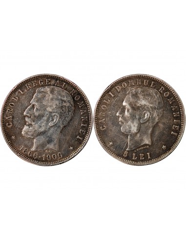 ROUMANIE, CAROL Ier - 5 LEI 1906
