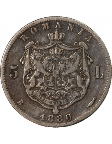 ROUMANIE, CAROL Ier - 5 LEI 1880 BUCAREST