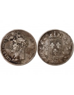 CHARLES X - 5 FRANCS ARGENT 1826 W LILLE 2
