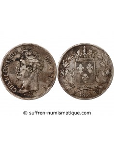 CHARLES X - 5 FRANCS ARGENT 1826 W LILLE