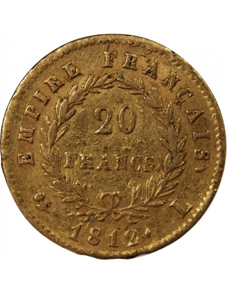 NAPOLEON Ier - 20 FRANCS OR 1812 L BAYONNE