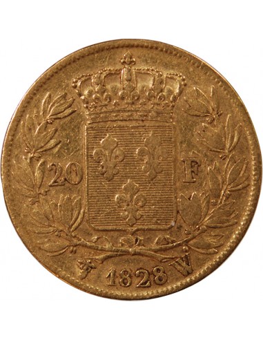 CHARLES X - 20 FRANCS OR 1828 W LILLE