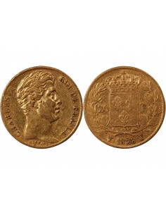 CHARLES X - 20 FRANCS OR 1828 W LILLE 2