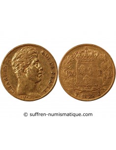 CHARLES X - 20 FRANCS OR 1828 W LILLE