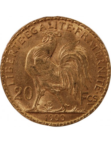 MARIANNE, COQ - 20 FRANCS OR 1900