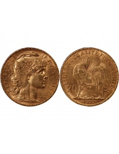 MARIANNE, COQ - 20 FRANCS OR 1900 2