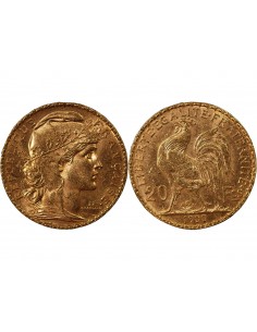 MARIANNE, COQ - 20 FRANCS OR 1900 2