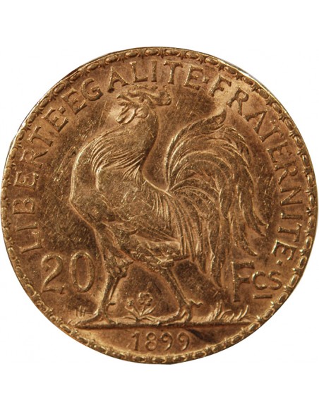 MARIANNE, COQ - 20 FRANCS OR 1899