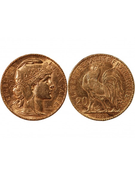 MARIANNE, COQ - 20 FRANCS OR 1899