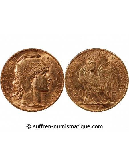 MARIANNE, COQ - 20 FRANCS OR 1899