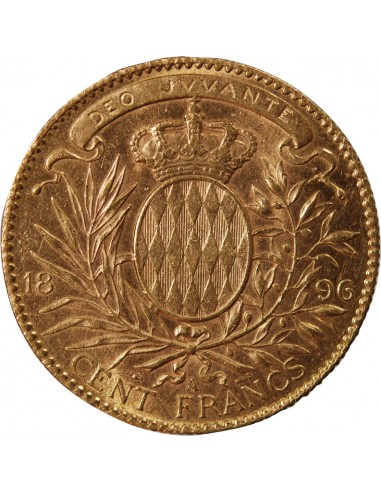 MONACO, ALBERT Ier - 100 FRANCS OR 1896 A PARIS