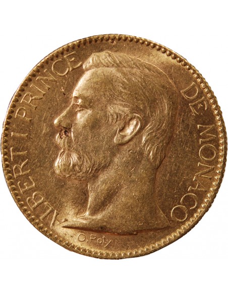 MONACO, ALBERT Ier - 100 FRANCS OR 1896 A PARIS
